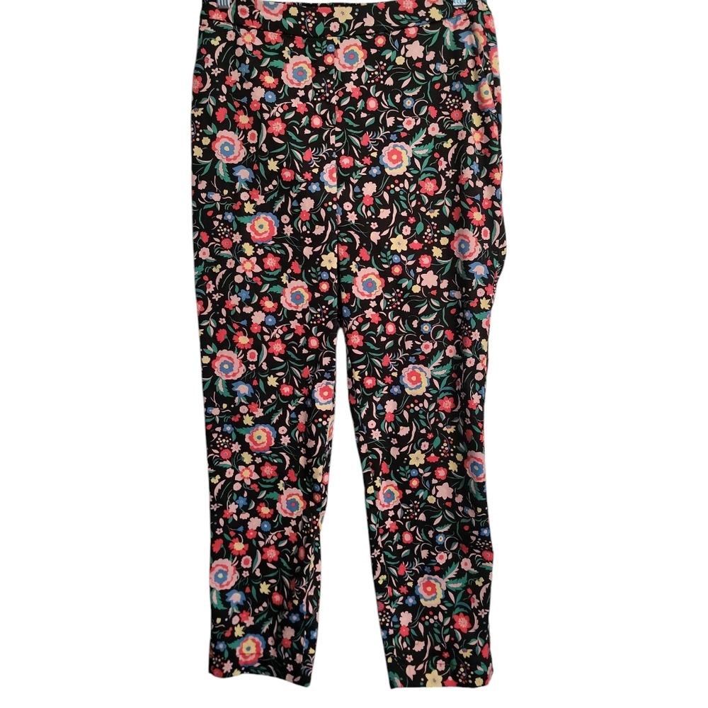Boden Print Elastic Waist Pants Ponte Trousers - Picture 2 of 4